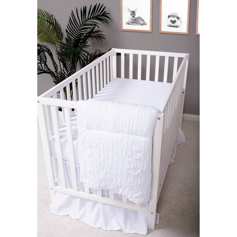 Trend Lab Simply White Crib Bedding Set - 3pc
