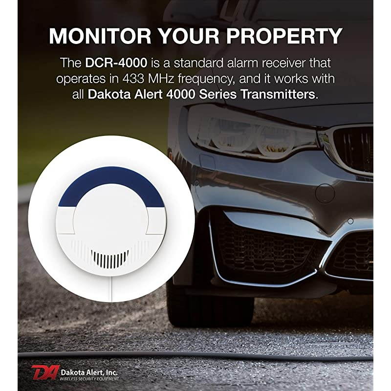 BBA-4000 Solar Powered Break Beam Alarm Kit - BBT-4000 Infrared Wireless Transmitter and DCR-4000 Driveway Alarm Receiver, Up to 1 Mile Operating Range