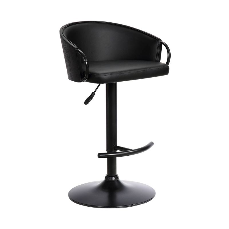 Montego Adjustable Swivel Barstool Black - Armen Living