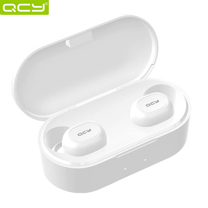 QCY T2C TWS Earphone Blutooth 5.0 Headphone 3D stereo Dual Mic Noise Cancelling Headset with charging box-Black