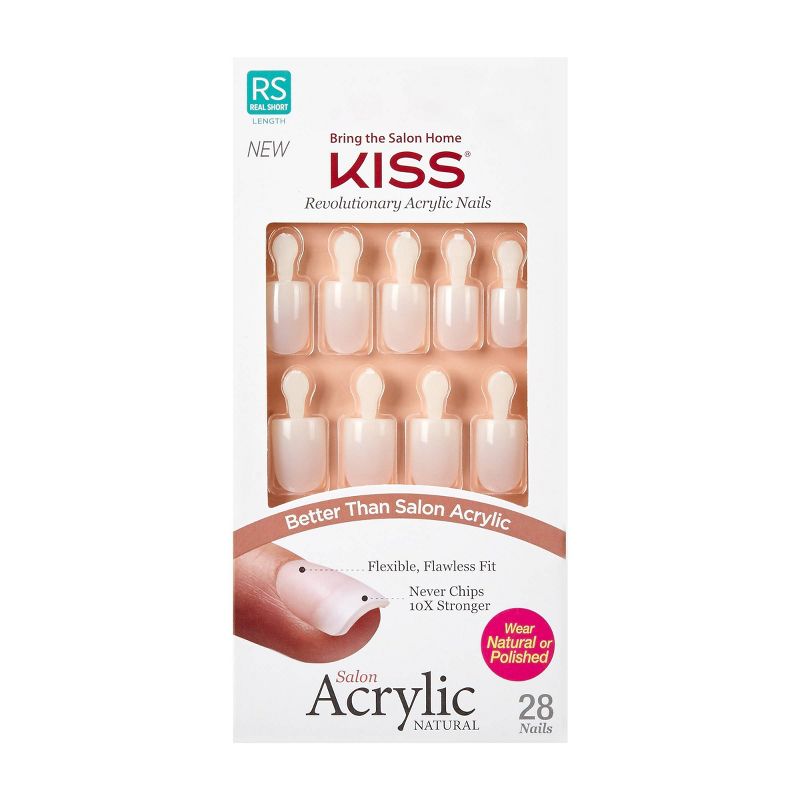 Kiss Gel Fantasy False Nails - Burgundy - 28ct