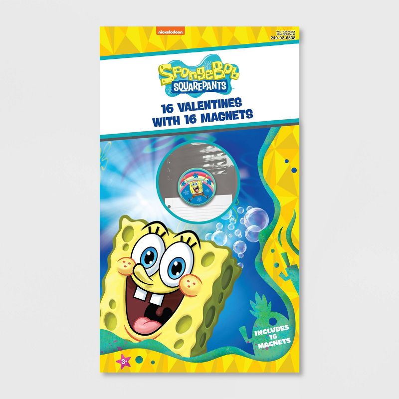 Sponge Bob 16ct Valentines with Magnets