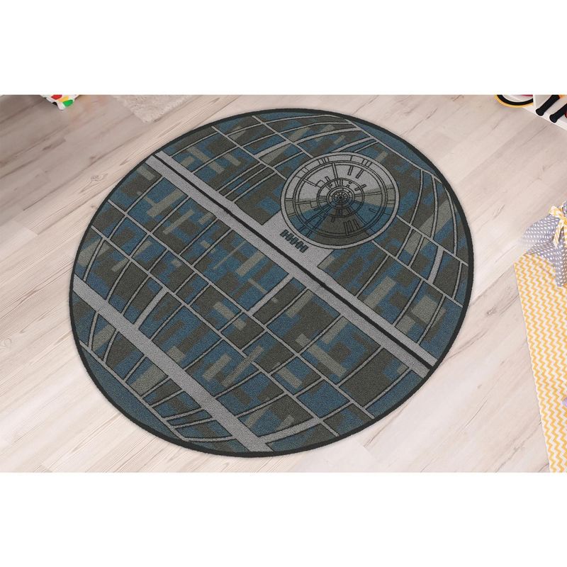 4' Round Loomed Area Rug Gray - Ukonic