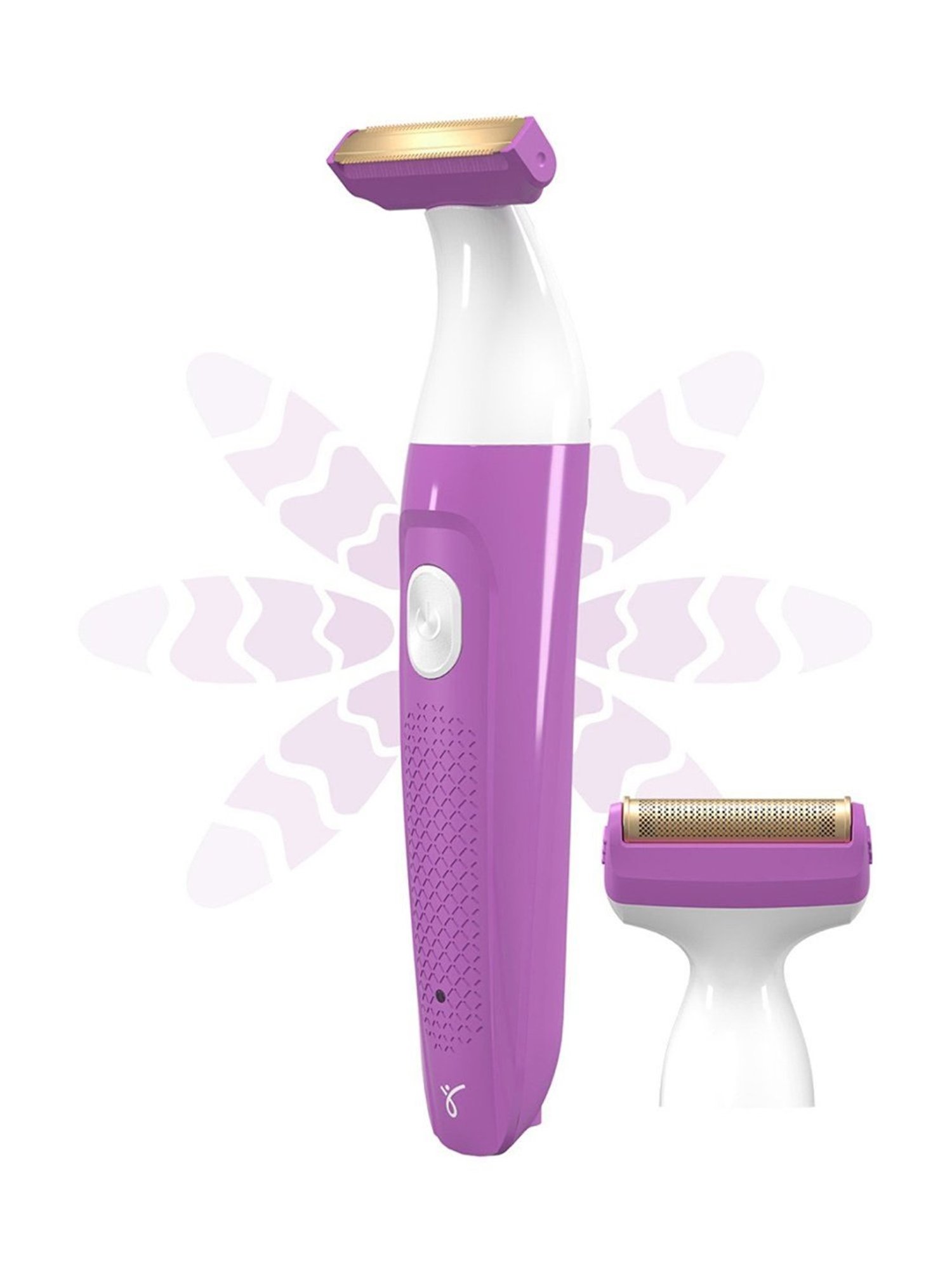 Caresmith Bloom Bikini Trimmer for Women Extra Shaver Head for Smoother Finish (Lavender)