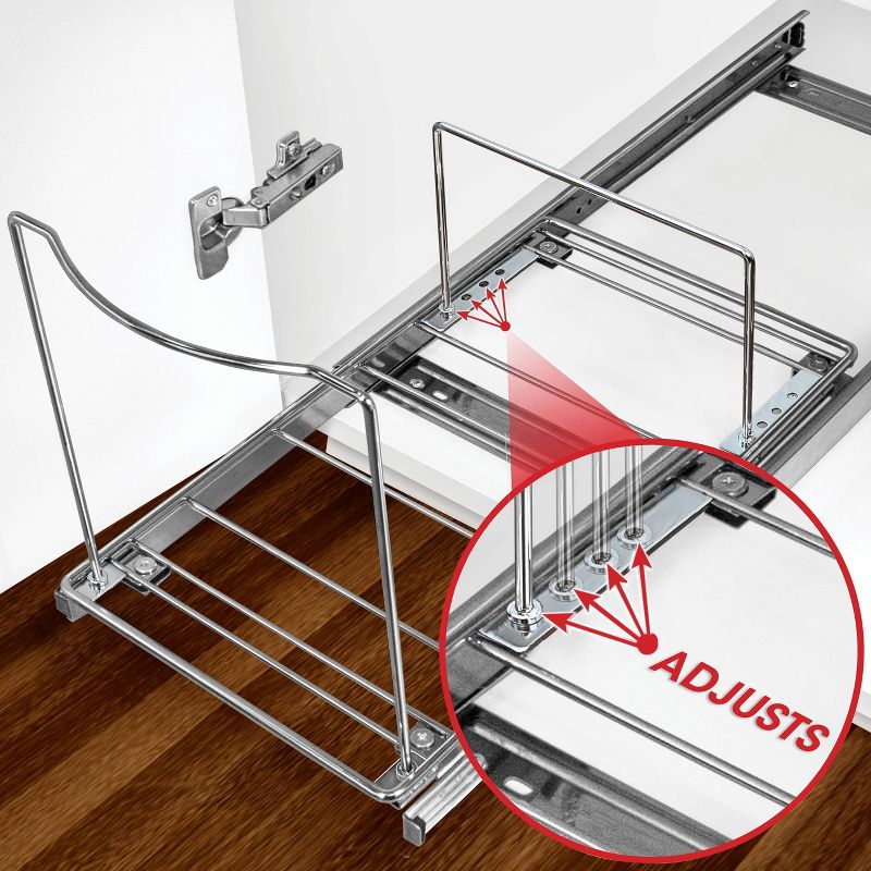 Lynk Professional Pull Out Bin Holder - Sliding Cabinet Organizer