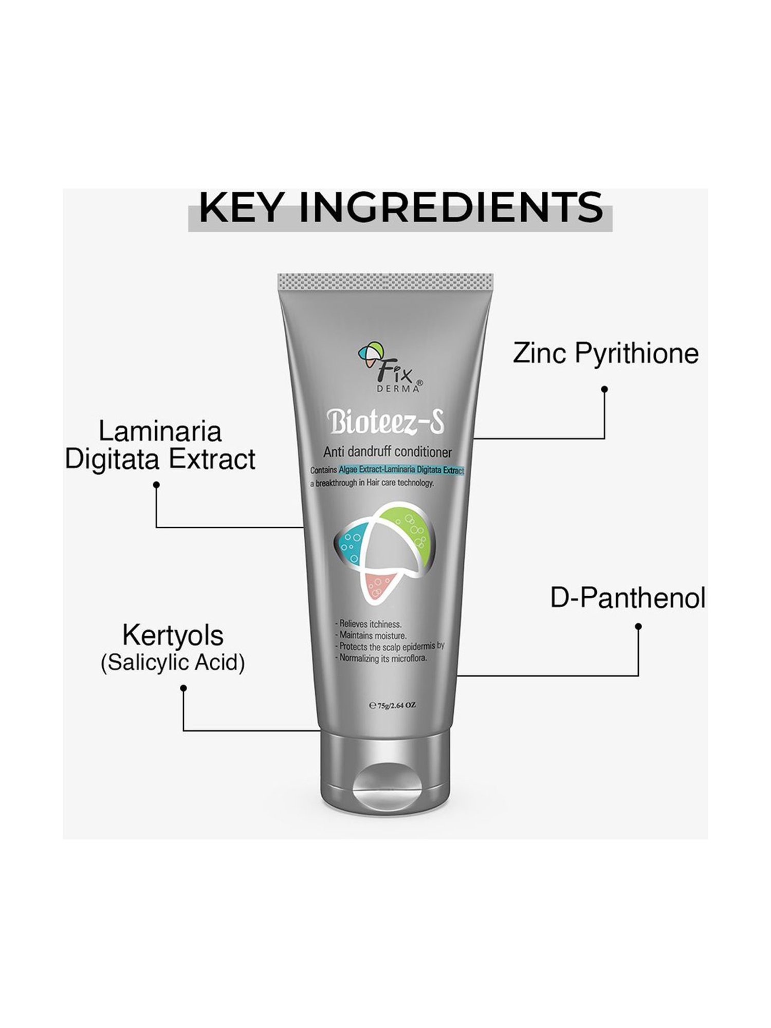 Fixderma Bioteez-S Anti Dandruff Conditioner Relives In Itchiness - 75 gm