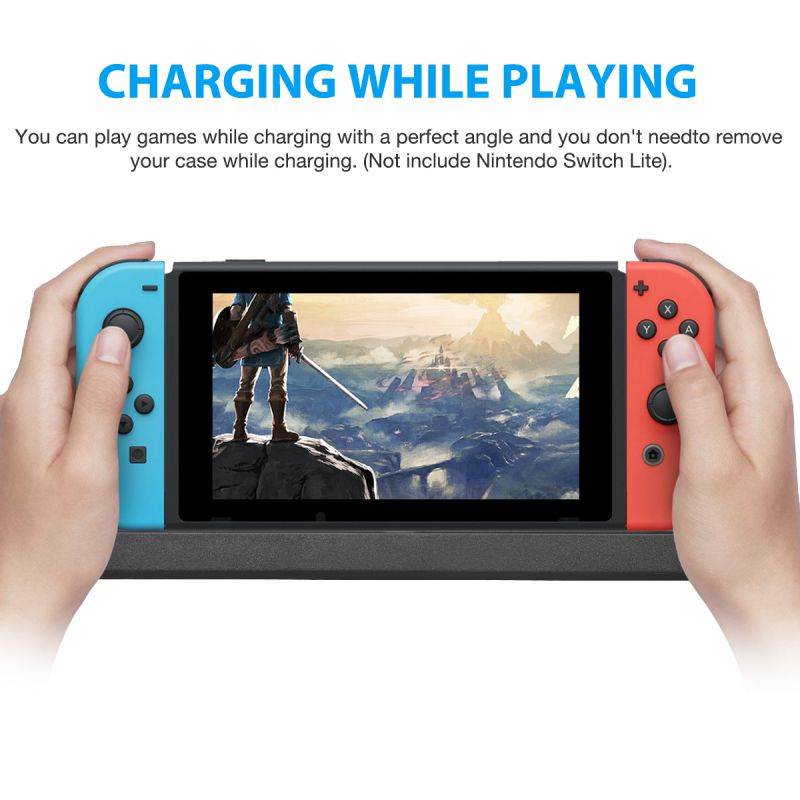 Portable Charging Dock Station Stand for Nintendo Switch Charger with Type-C Charging Cable