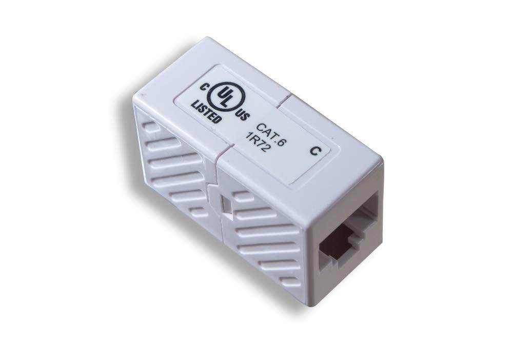Cablelera Inline Coupler Cat6, Female RJ45 to Female RJ45, White Color (ZNWN2766-WH)