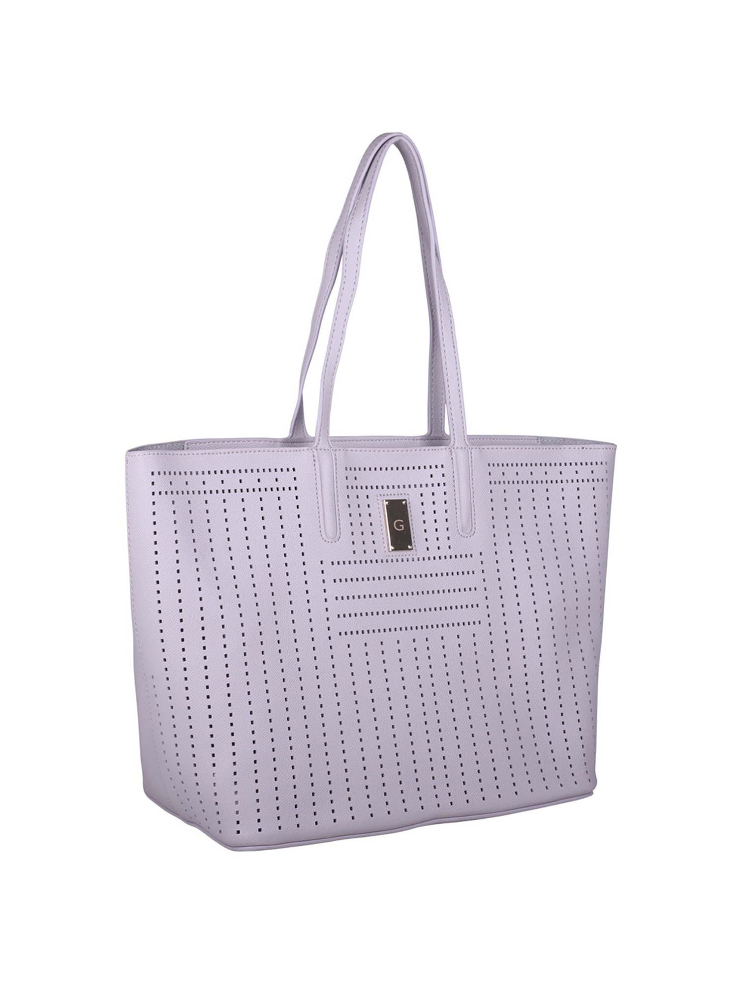 Giordano Refresh Purple Perforated Medium Tote Handbag