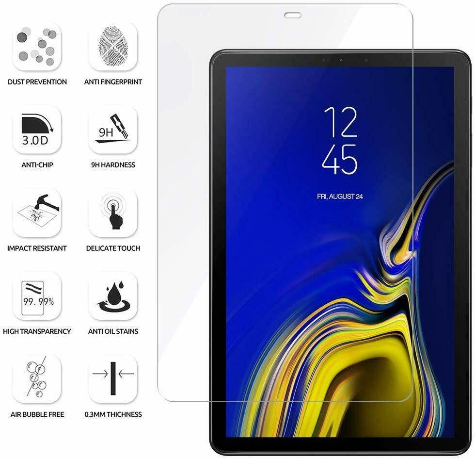 For Galaxy Tab S4 10.5 Tempered Glass [Scratch-Resistant] Screen Protector Clear