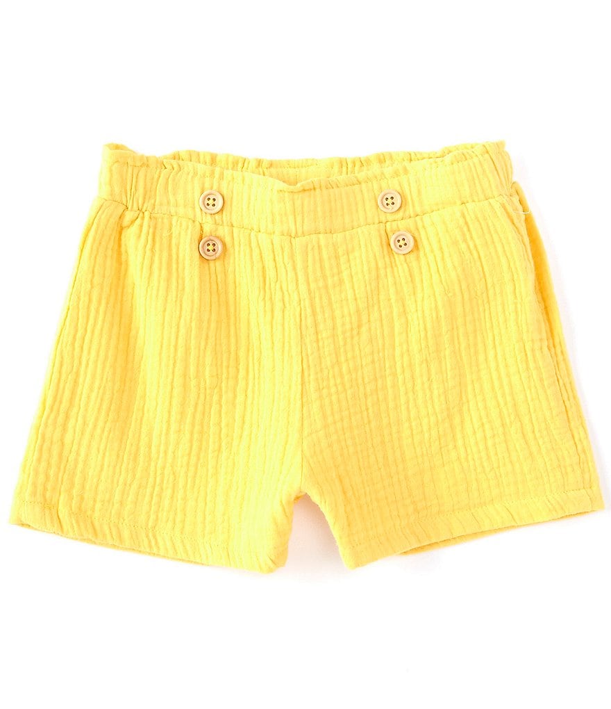 Hippie Girl Little Girls 4-6X Roll-Cuff Midi Denim Shorts