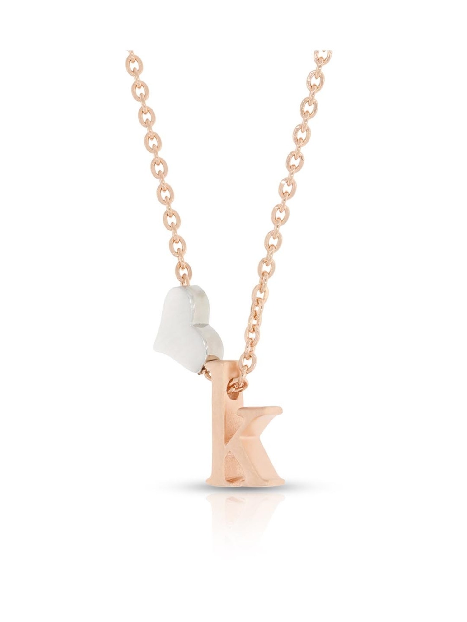 Anayra 92.5 Sterling Silver Initial Letter Charm Pendant without Chain for Women