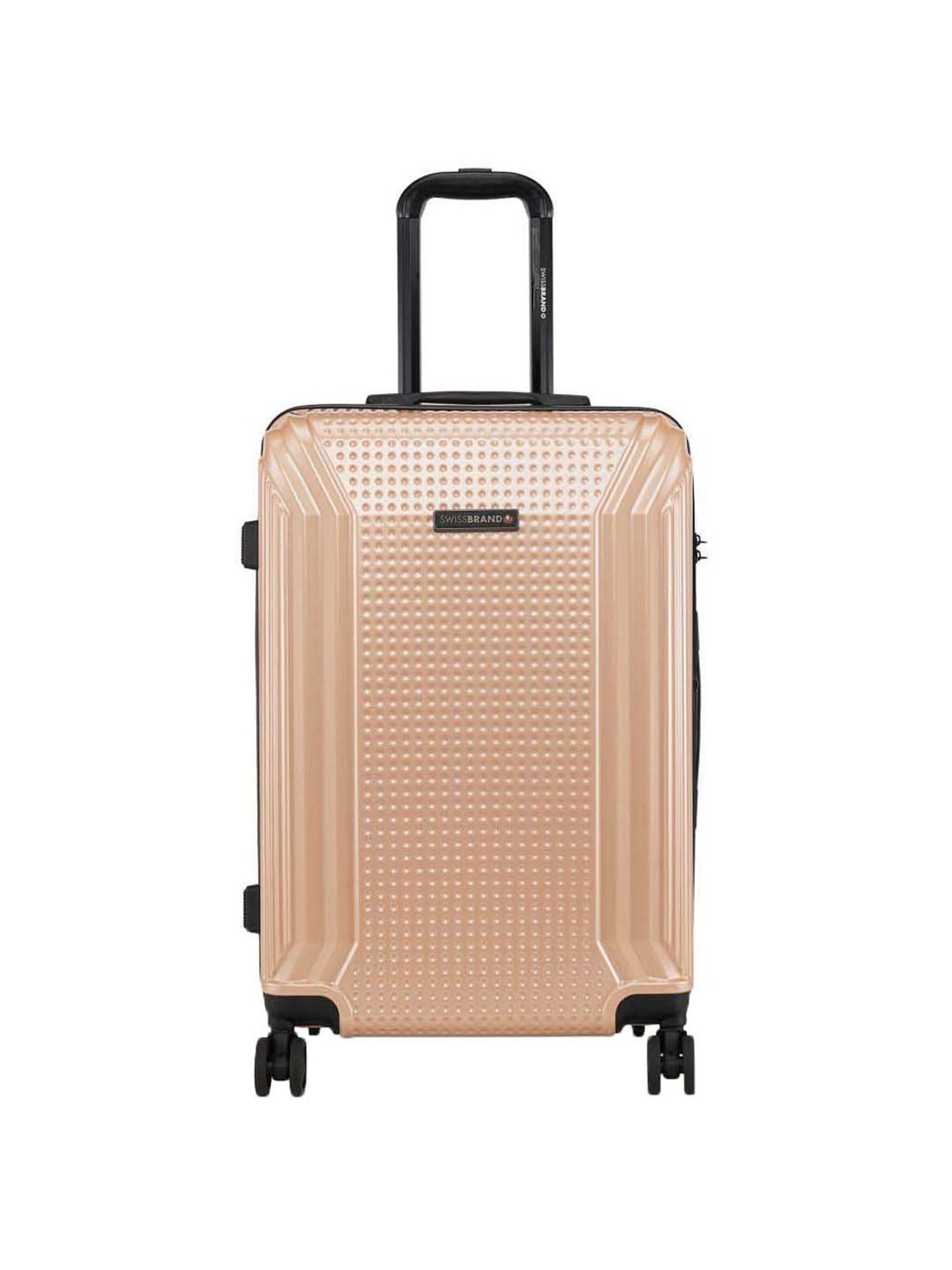 Swiss Brand Vernier Beige Medium Hard Trolley Bag - 24 cm
