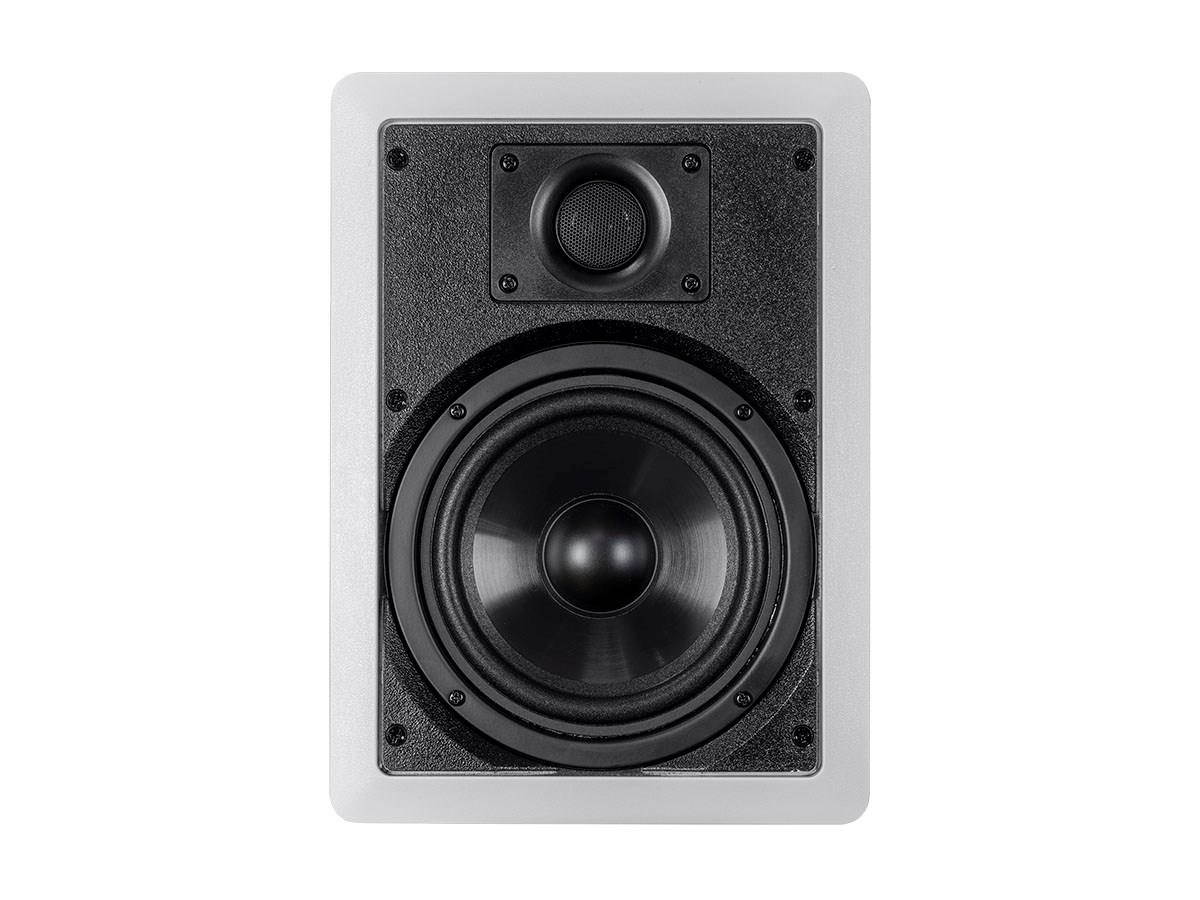 Monoprice 2-Way Polypropylene In-Wall Speakers - 6.5 Inch (Pair) With Paintable Grille - Aria Series