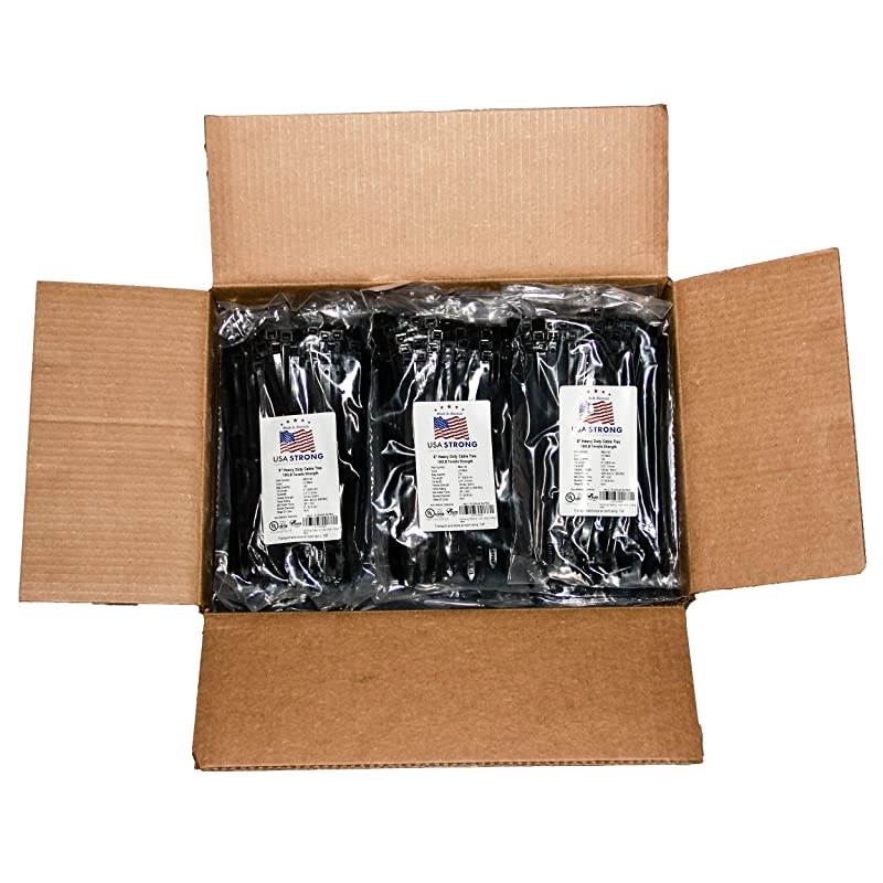 Cable Ties Premium Zip Ties for Cable Management Nylon 9 Inch 100 Pack Black