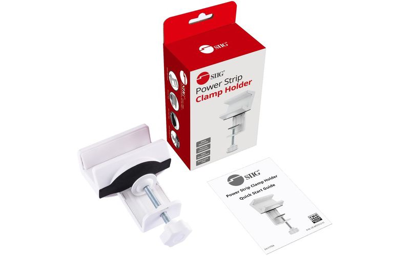 SIIG CE-MT2S12-S1 Clamp Mount for Power Strip - White - White