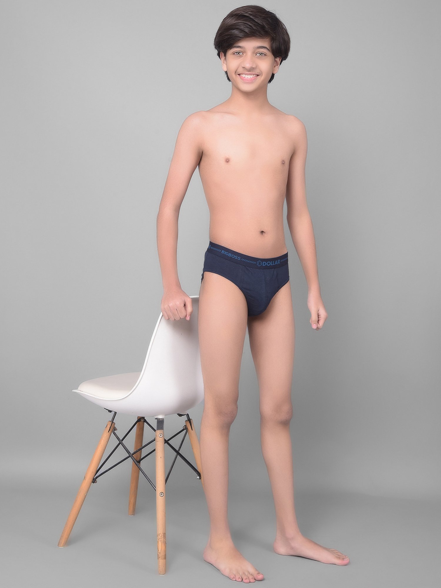 Dollar Bigboss Boys Multicolor Solid Briefs (Pack Of 5)