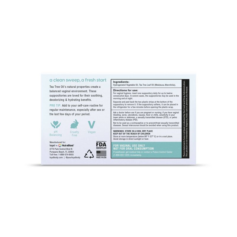 Loyal Tea Tree Oil Suppository Melts - 12ct