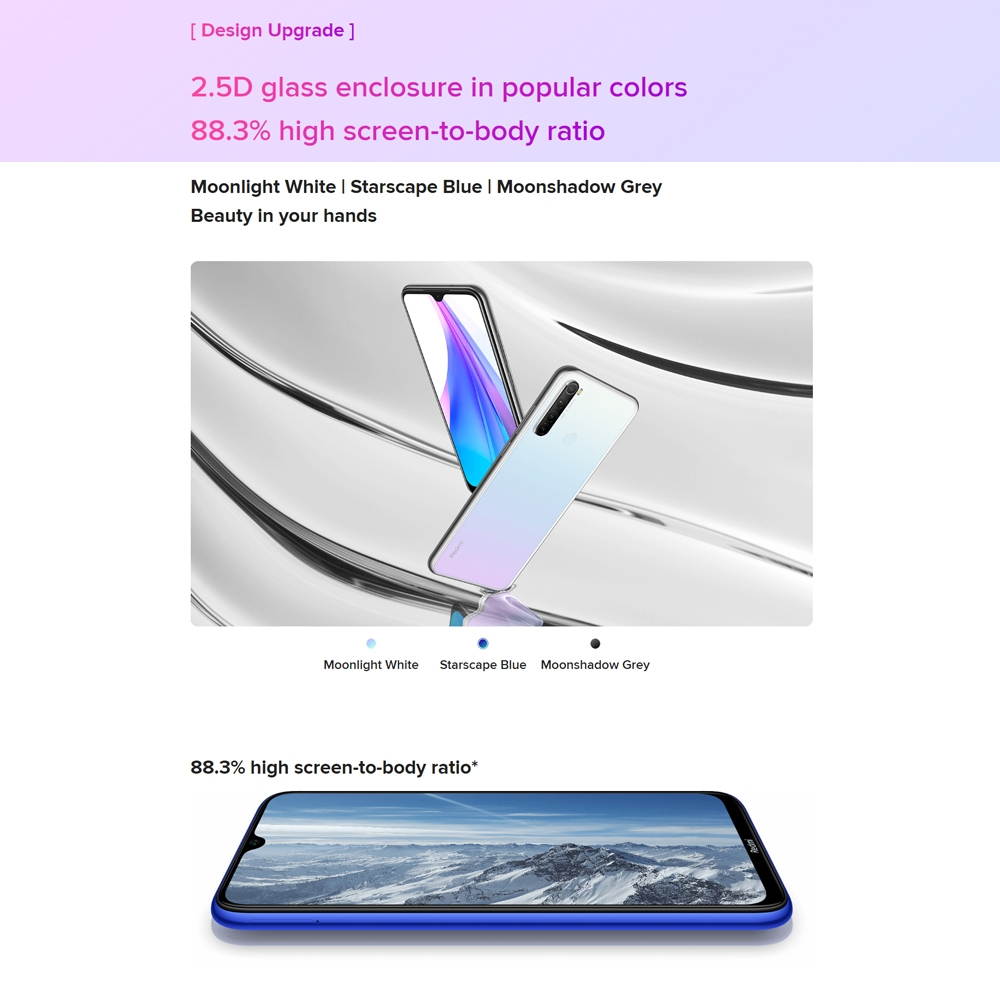 Note 8T 48MP Camera 4GB+64GB Global Official Version