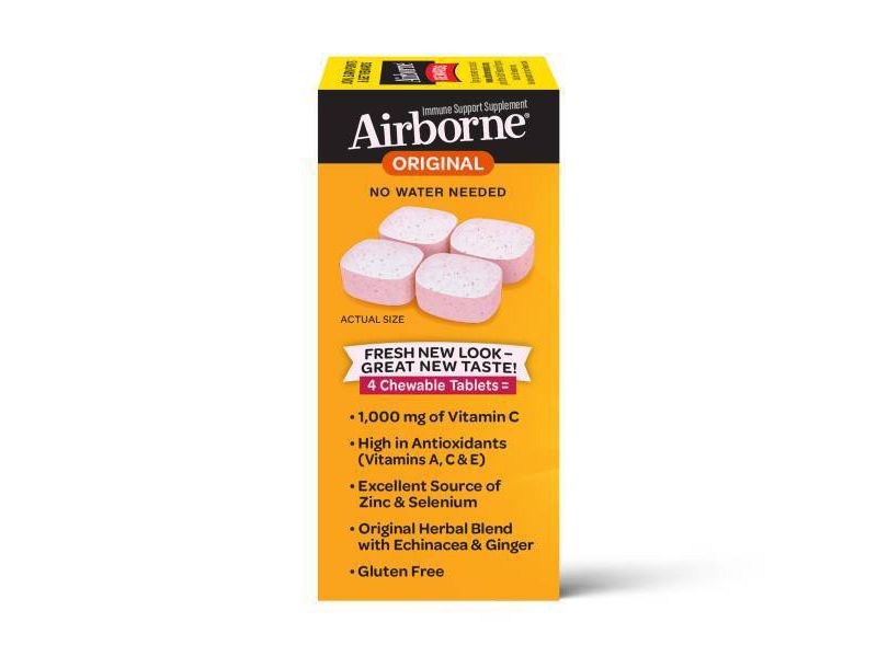 Airborne Immune Support Chewable Tablets with Vitamin C & Zinc - Berry - 32ct