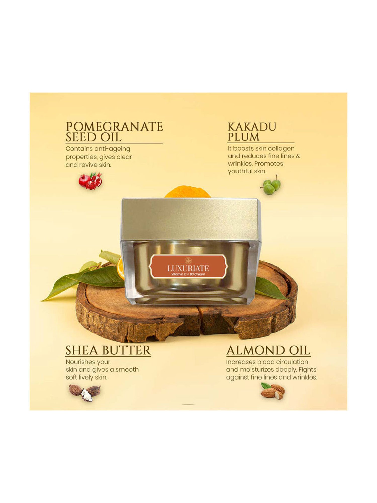 Luxuriate Vitamin C & B3 Moisturizer Cream and Face Serum Combo