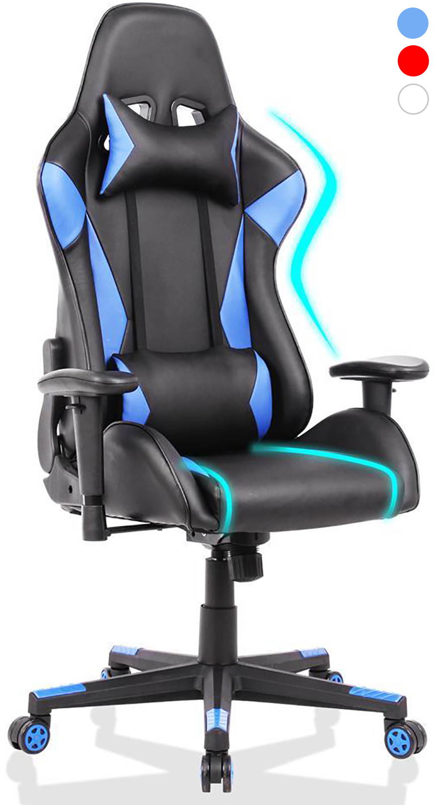 Gaming Chair High Back Reclining Computer Desk Chair Ergonomic Backrest Executive Office Chair, Red