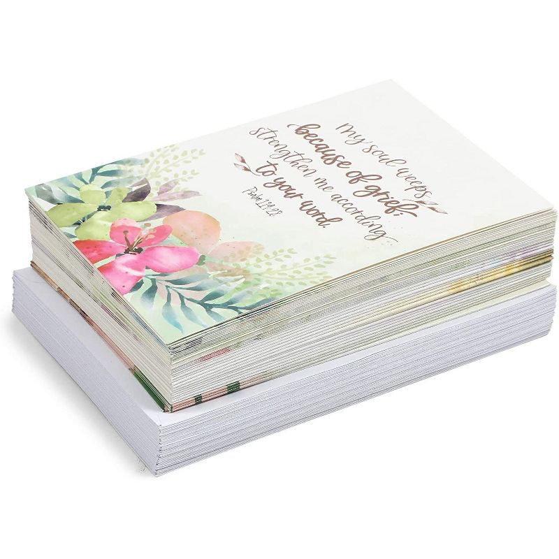 36-Pack Sympathy Cards with Bible Verses Religious Quotes, Envelopes Included, 4x6