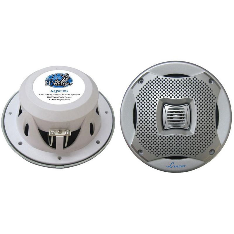 2) LANZAR 5.25" 400W 2-Way Marine Audio Stereo Speakers (Certified Refurbished)