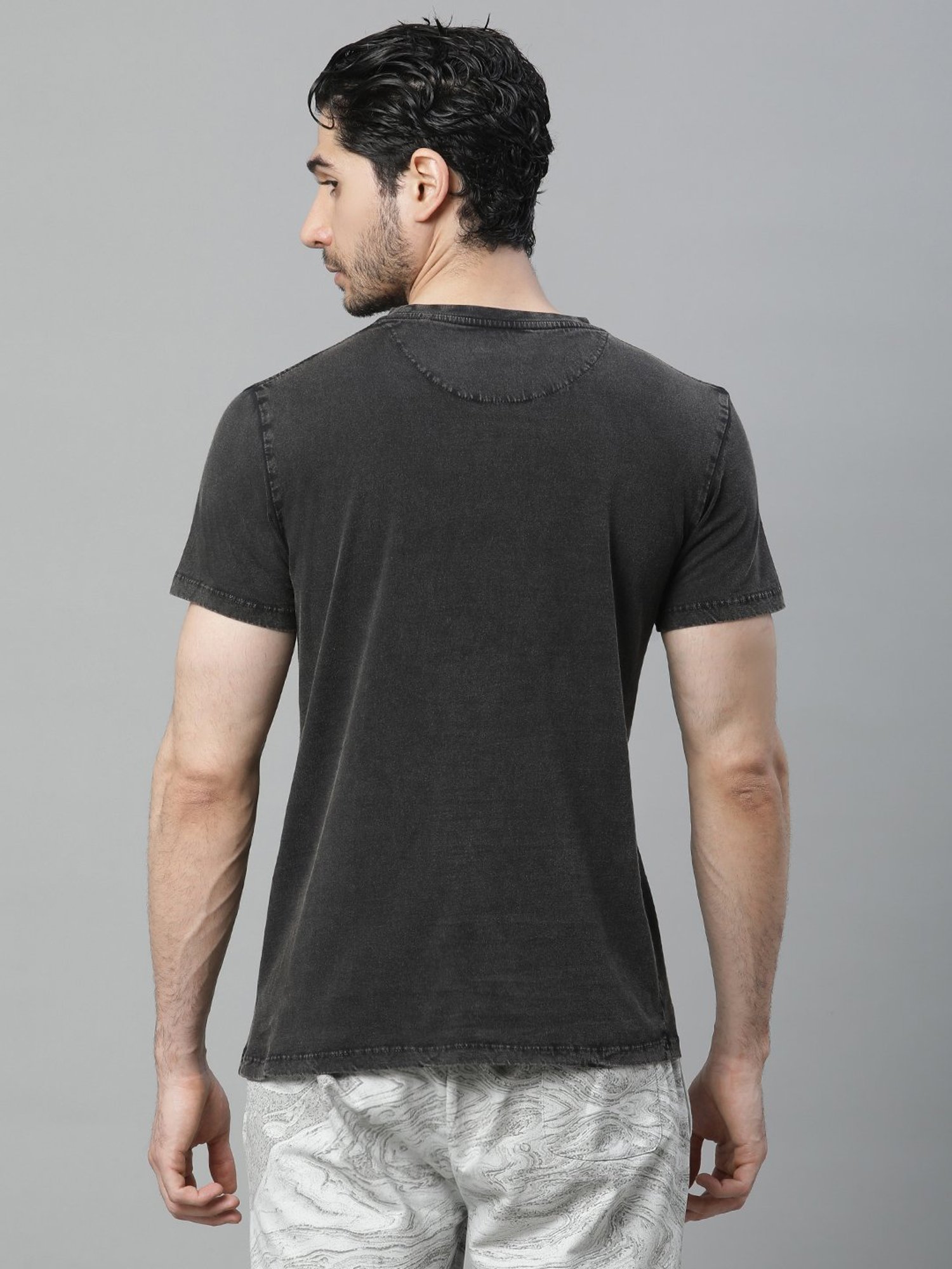 Free Authority Charcoal & Blue Regular Fit Hot Wheels Print T-Shirt - Pack of 2