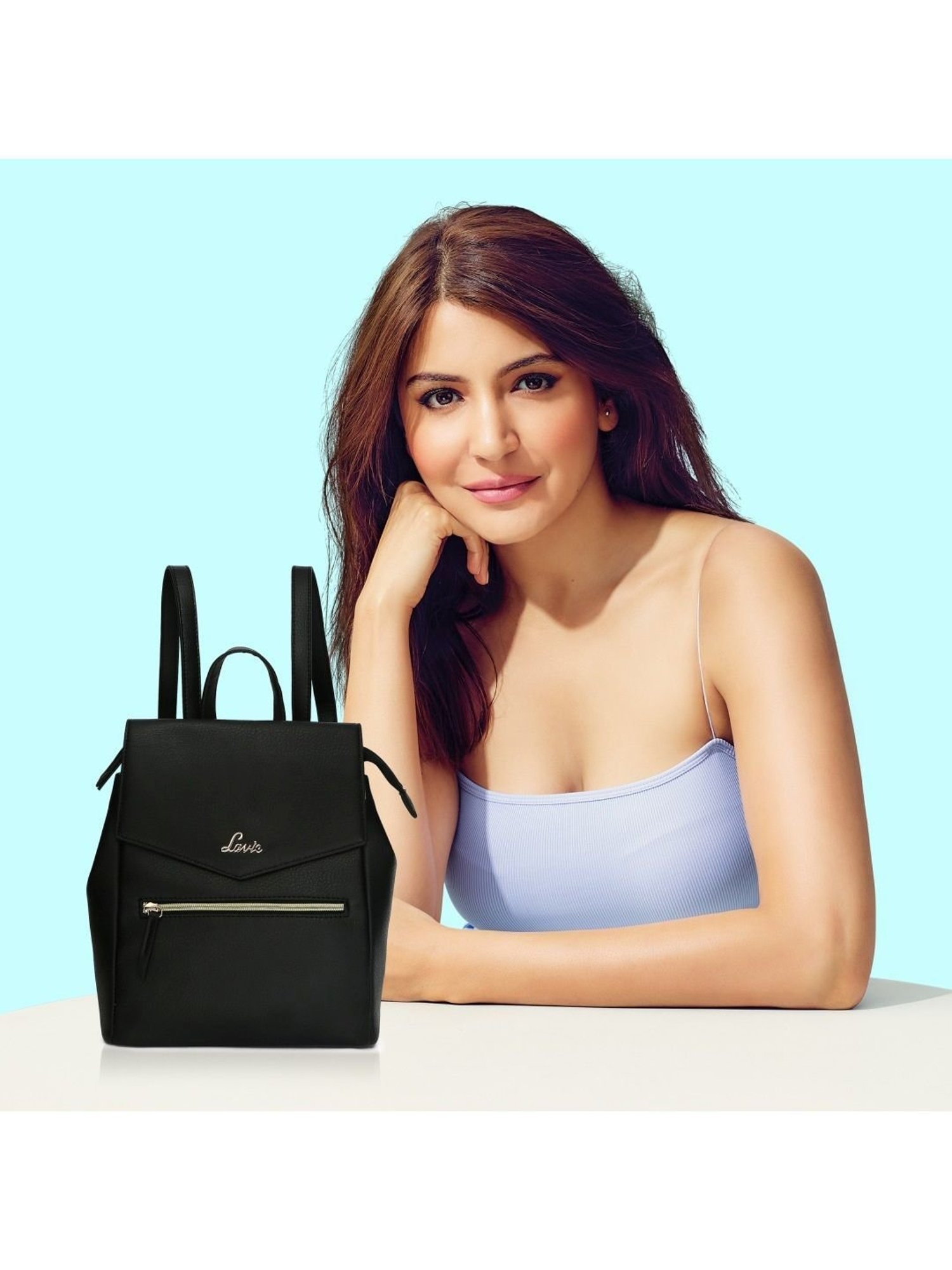 Lavie Black PU Medium Backpack