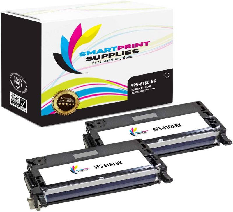 Smart Print Supplies Compatible Xerox 113R00726 Black High Yield Toner Cartridge Replacement for Xerox Phaser 6180 6180MFP Printers (8,000 Pages) - 2 Pack
