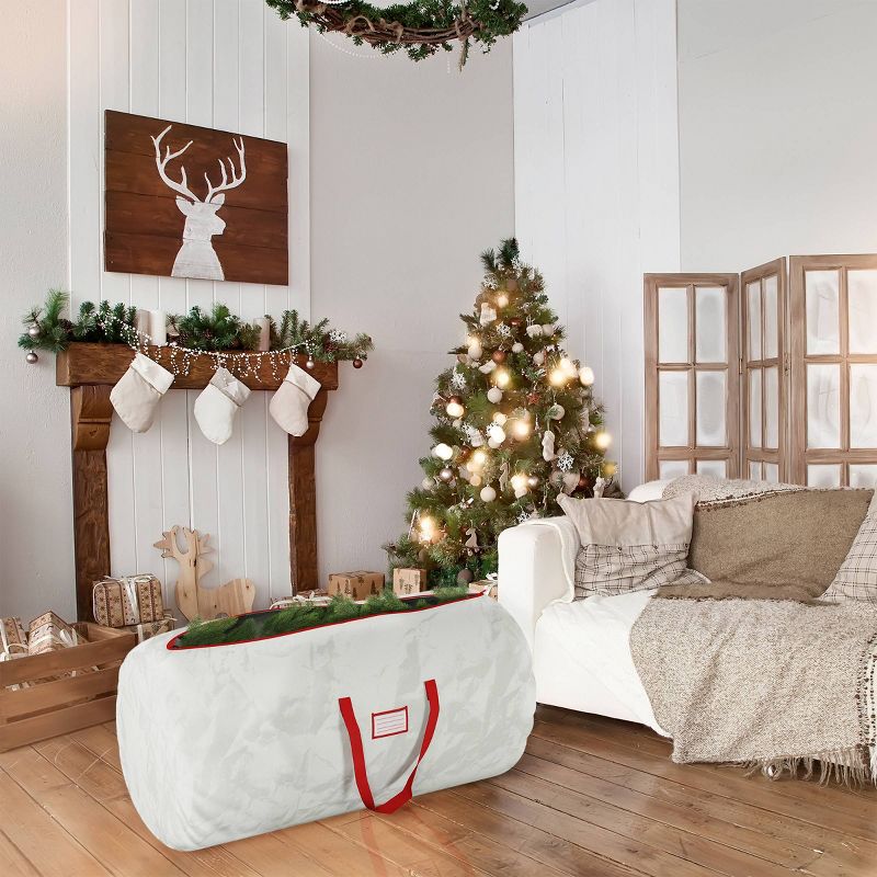 9' Premium Holiday Christmas Tree Storage Bag White Large - Elf Stor