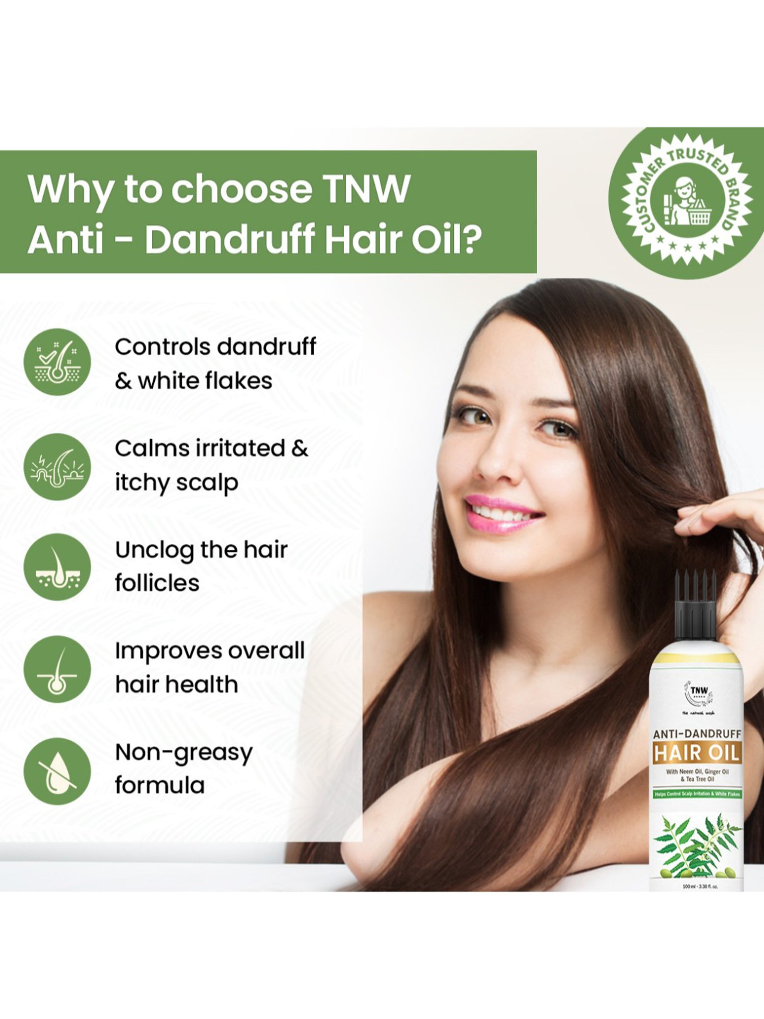 TNW-The Natural Wash Anti-Dandruff Hair Oil - 100 ml