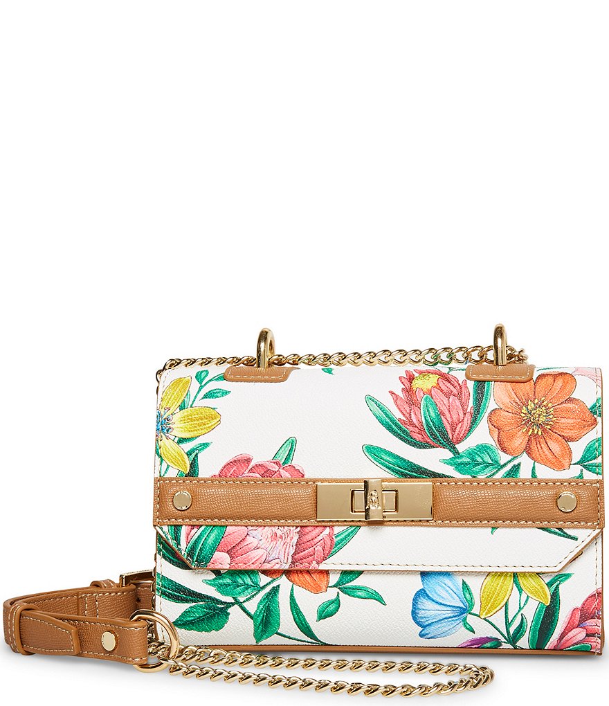Steve Madden Lily Floral Turnlock Crossbody Bag