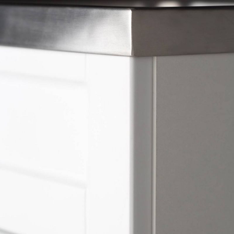 Hartland Contemporary Deluxe Laundry Cabinet with Faucet and Stainless Steel Sink White - WyndenHall