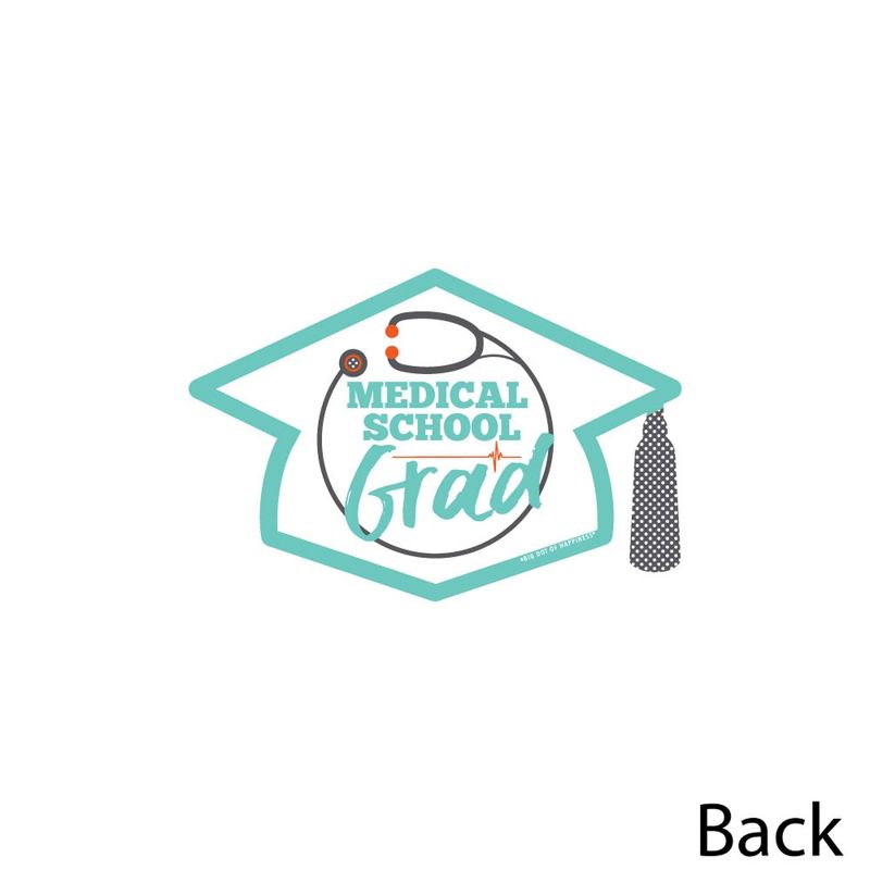 Big Dot of Happiness Medical School Grad - Grad Cap Decorations DIY Doctor Graduation Party Essentials - Set of 20