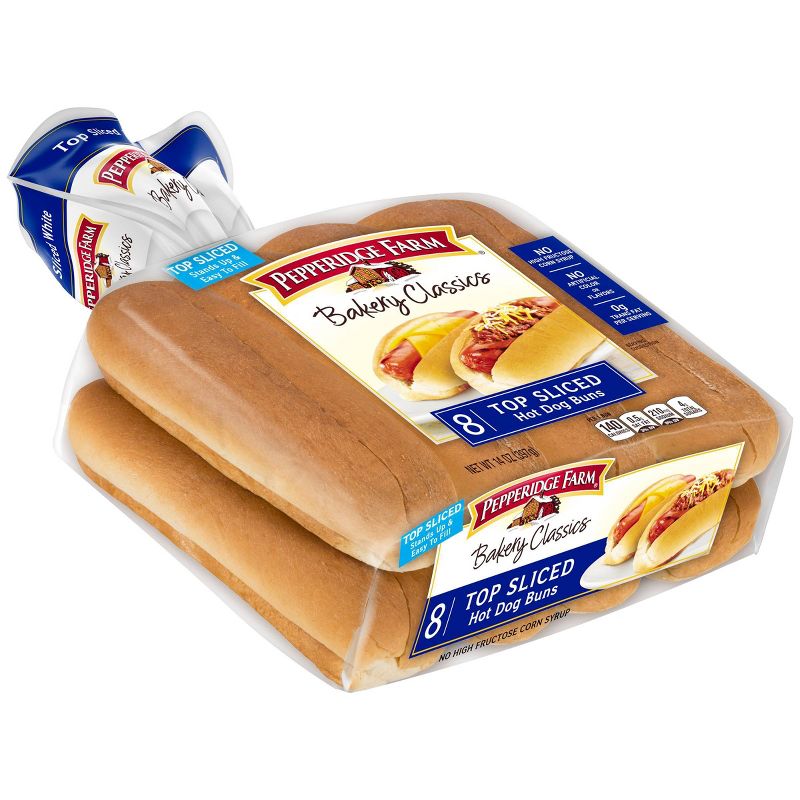 Pepperidge Farm Bakery Classics Top Sliced Whit eHot Dog Buns - 14oz/8ct