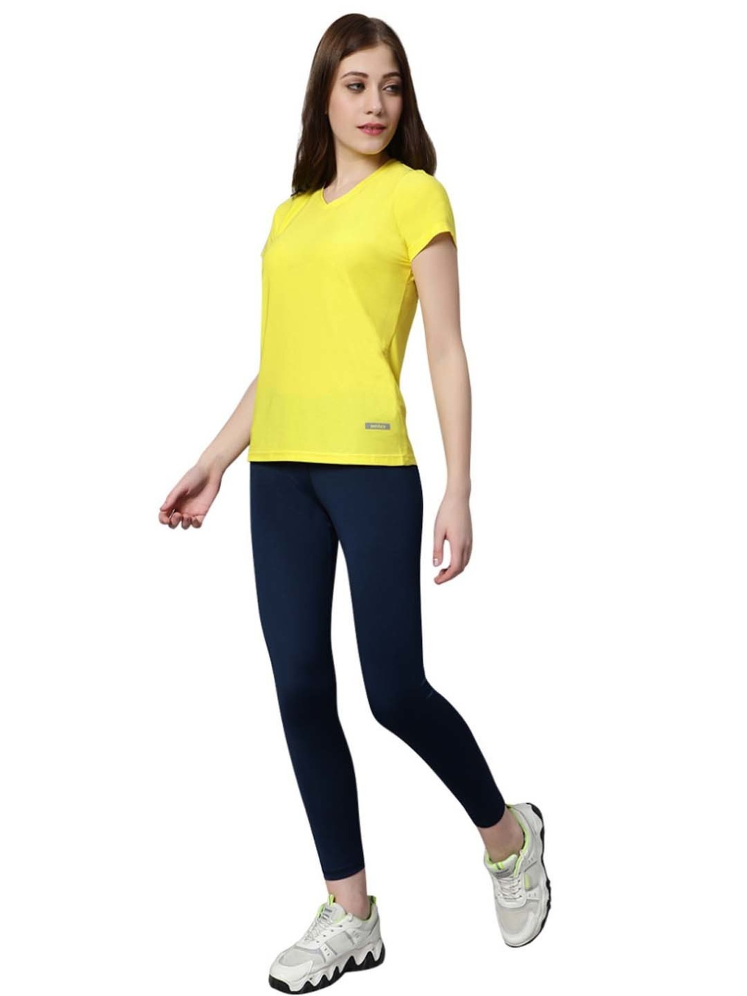 Omtex Blue Mid Rise Sports Tights