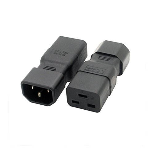 C14 to C19, PDU UPS Power IEC  C14 Male to  C19 Female Adapter IEC C19 to C14 Connector NEW
