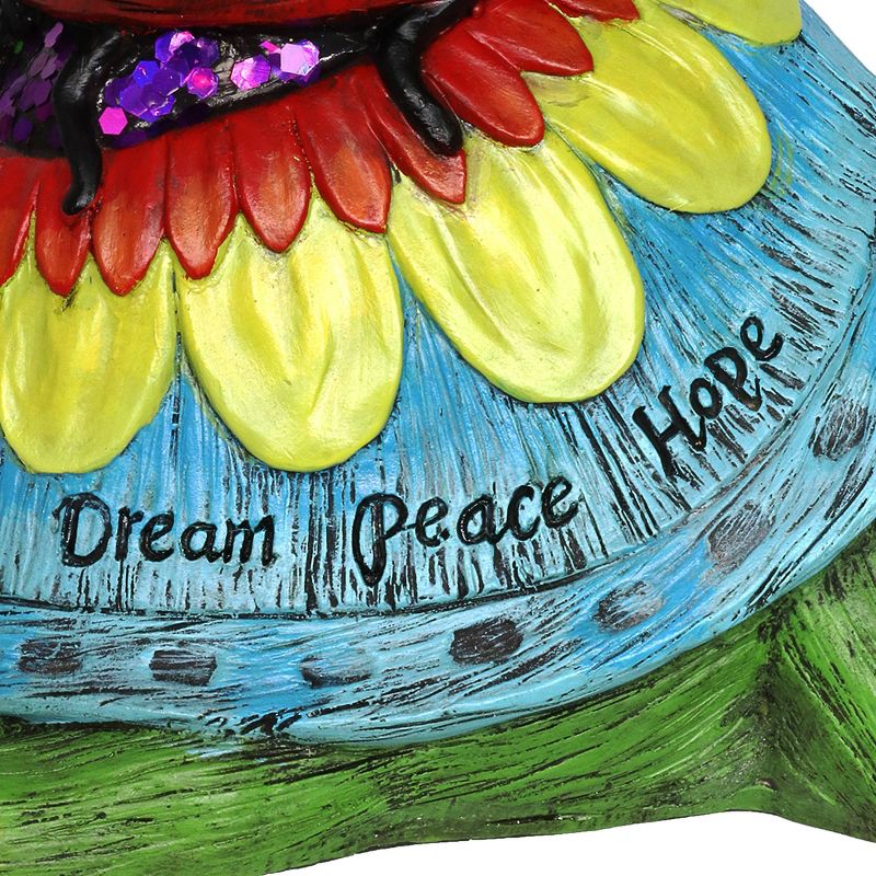 9.25" Resin Garden Turtle and Lady Bug Statue - Exhart