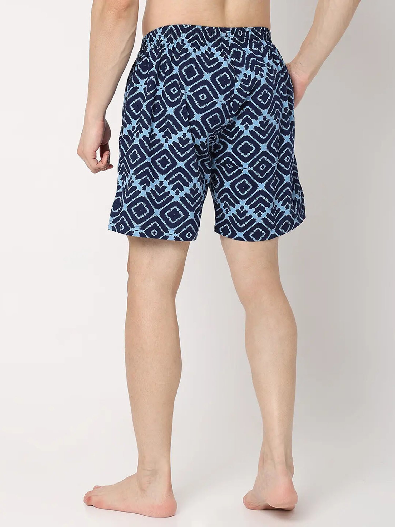 UnderJeans by Spykar Blue Printed Boxer Shorts