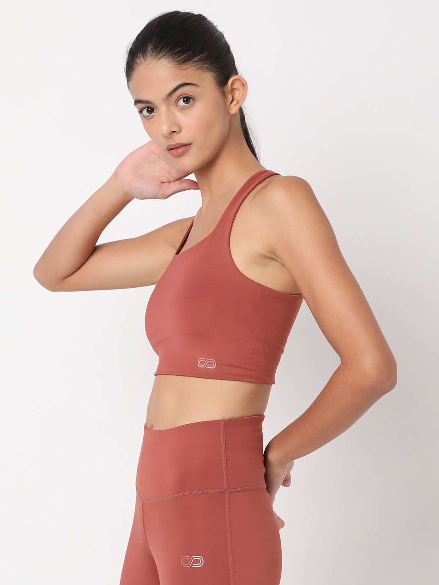 SILVERTRAQ Rust Full Coverage Sports Bra