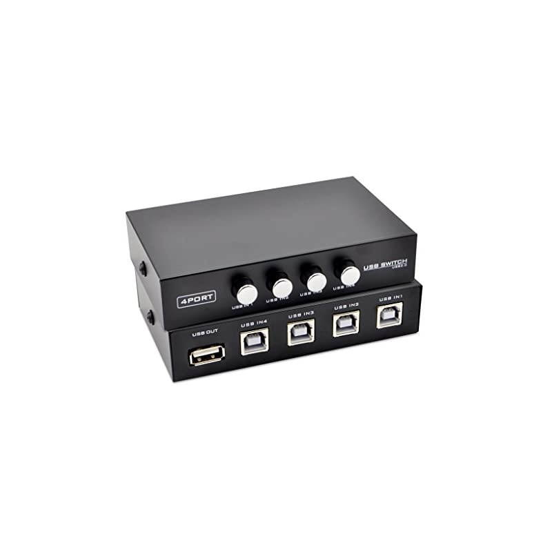 4 Port USB 20 Sharing Manual Switch Box Hub 4 PCS Share Switcher 1 USB Device for Printer Scanner Camera Keyboard 4 Port