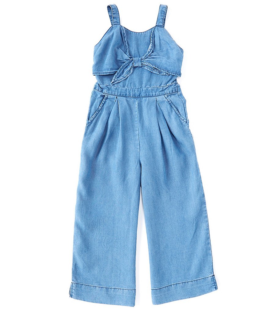 Habitual Little Girls 4-6X Tie-Front Wide-Leg Jumpsuit