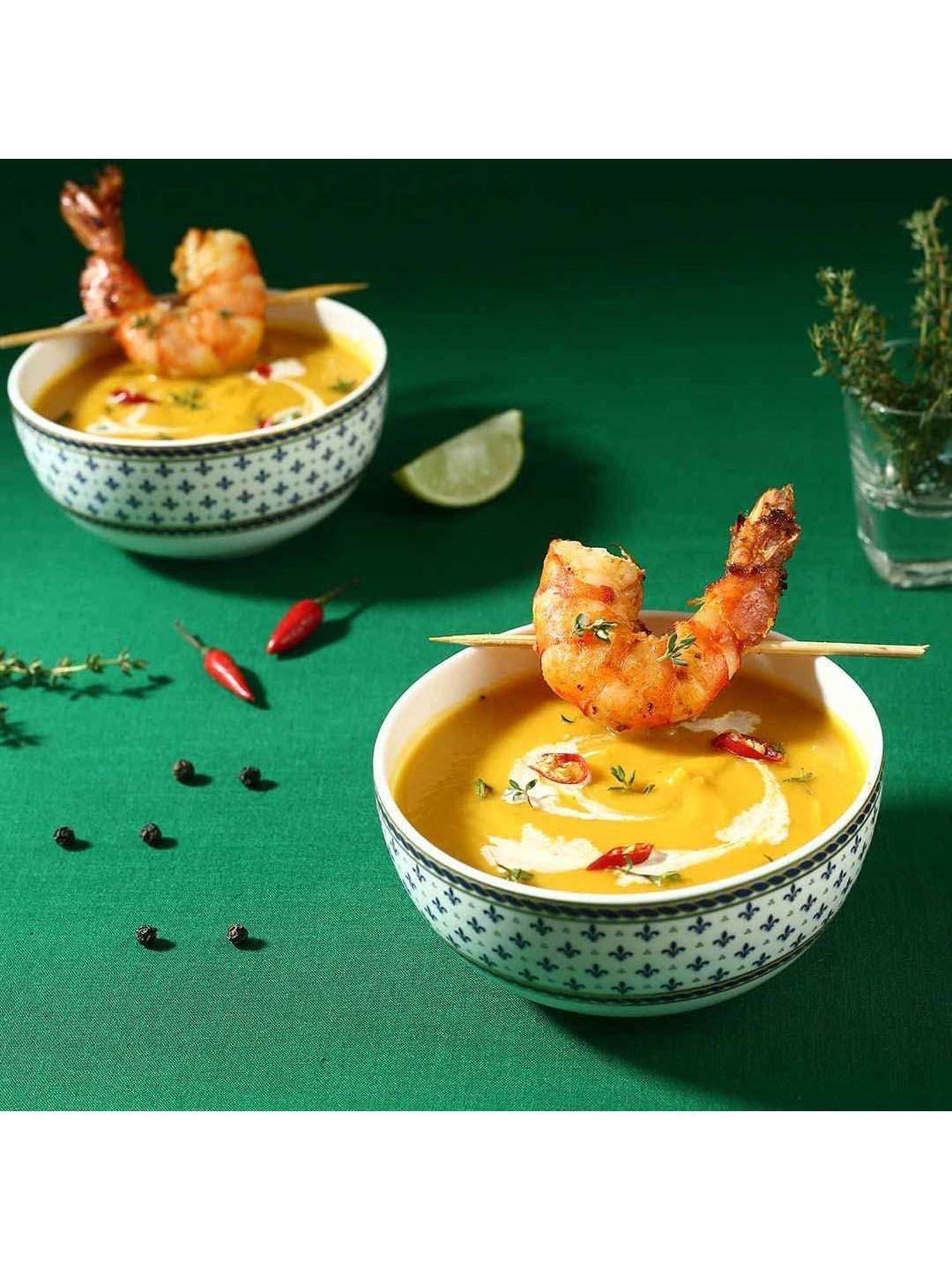 BlackCarrot Black & White Ceramic Dip Bowls Set of 2