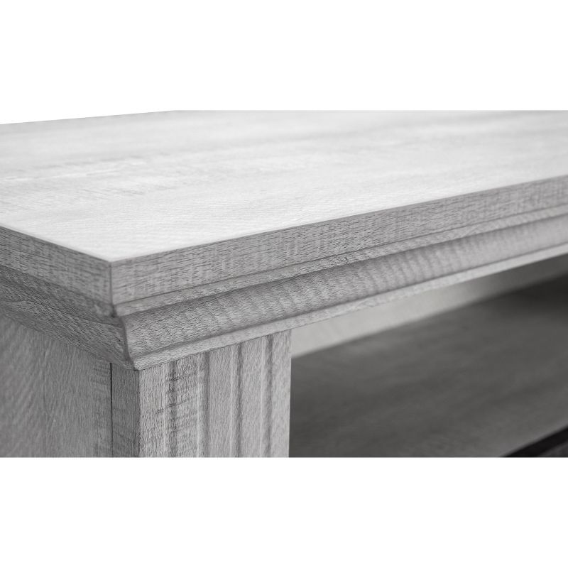 32" Freestanding Electric Fireplace Saw Cut Off White - Home Essentials