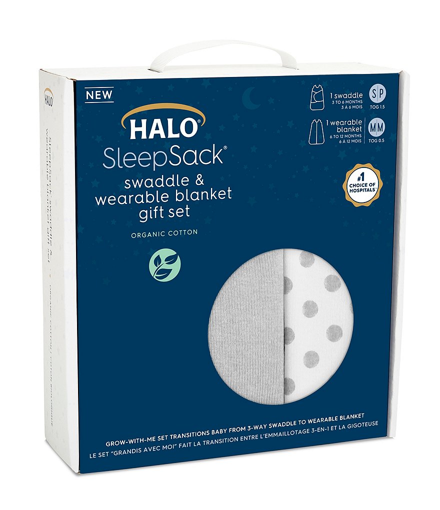Halo Baby 3-12 Months SleepSack Swaddle Wearable Blanket 2-Piece Gift Set