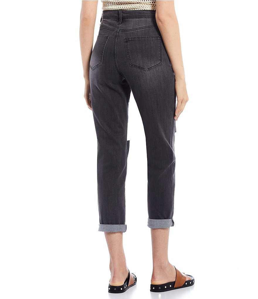 Celebrity Pink High Rise Destructed Rolled Cuff Mom Jeans