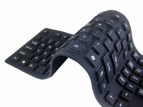 USB 2.0 Silicone Roll Up Foldable PC Computer Keyboard