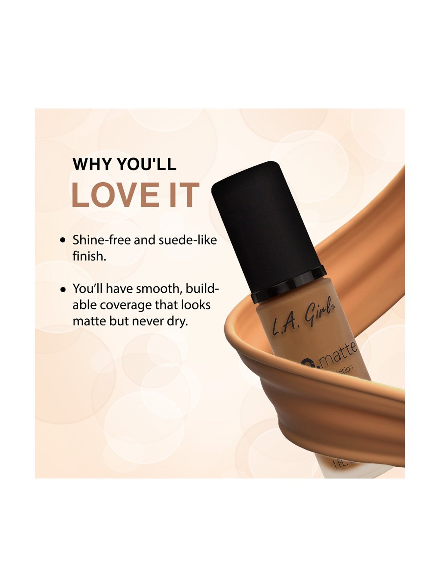L.A. Girl HD PRO. Matte Foundation Cafe - 30 ml